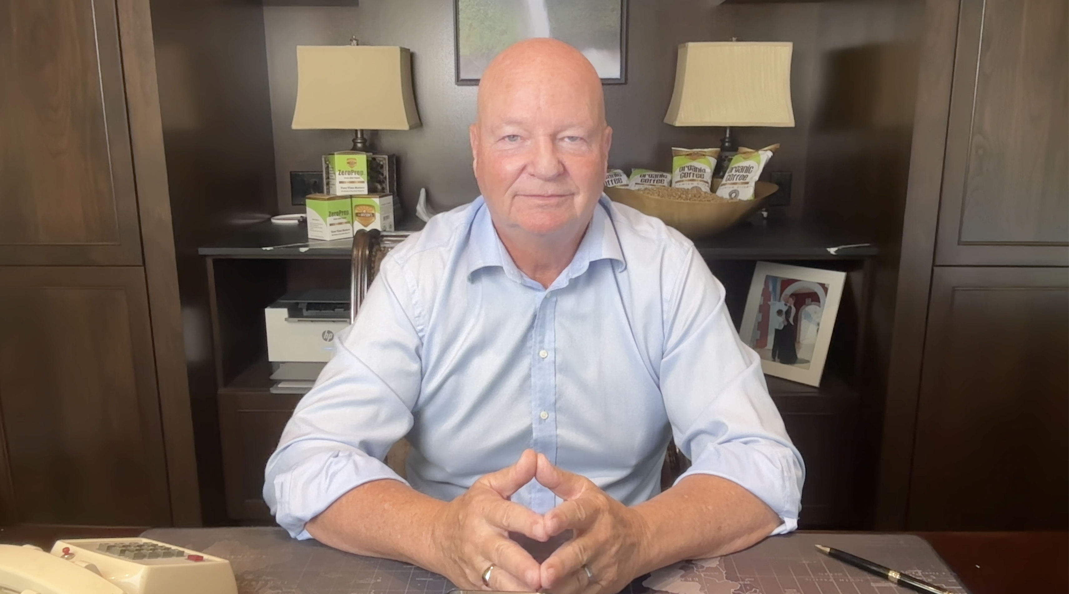 Scott A. Wilson in his office